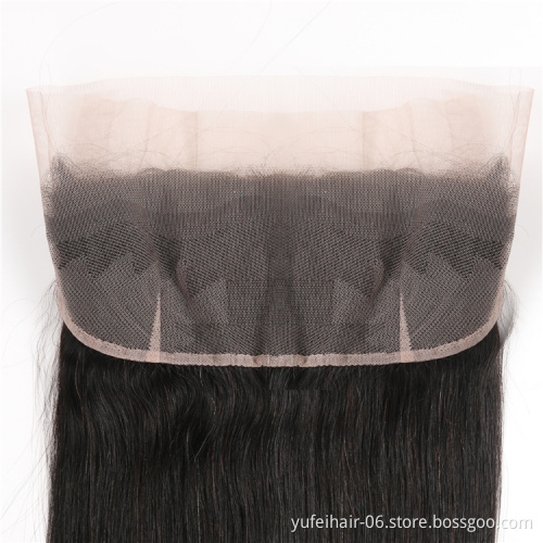 Ear to ear closure virgin remy brazilian lace frontal closure 13x4,2x6 lace closure,loose wave bundles with closure